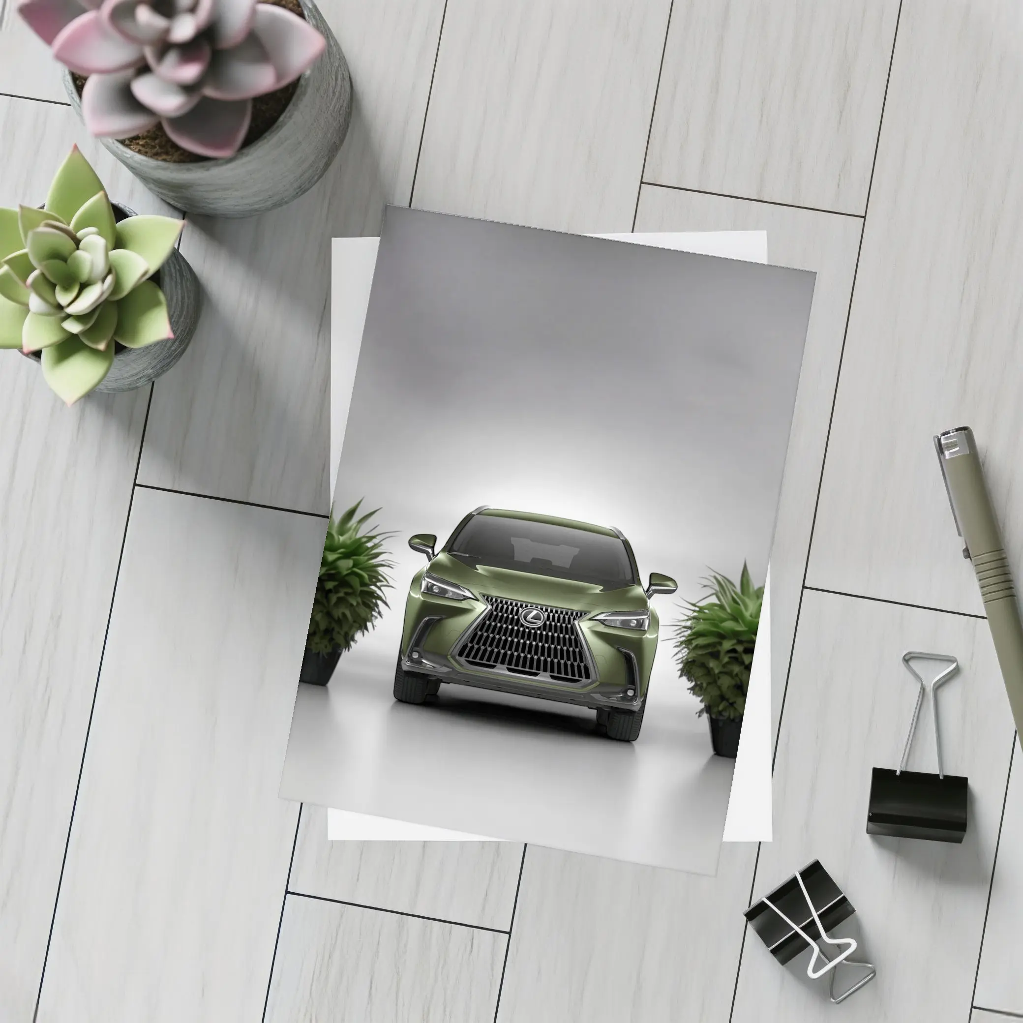 Lexus NX Green Front View Studio – Postcards