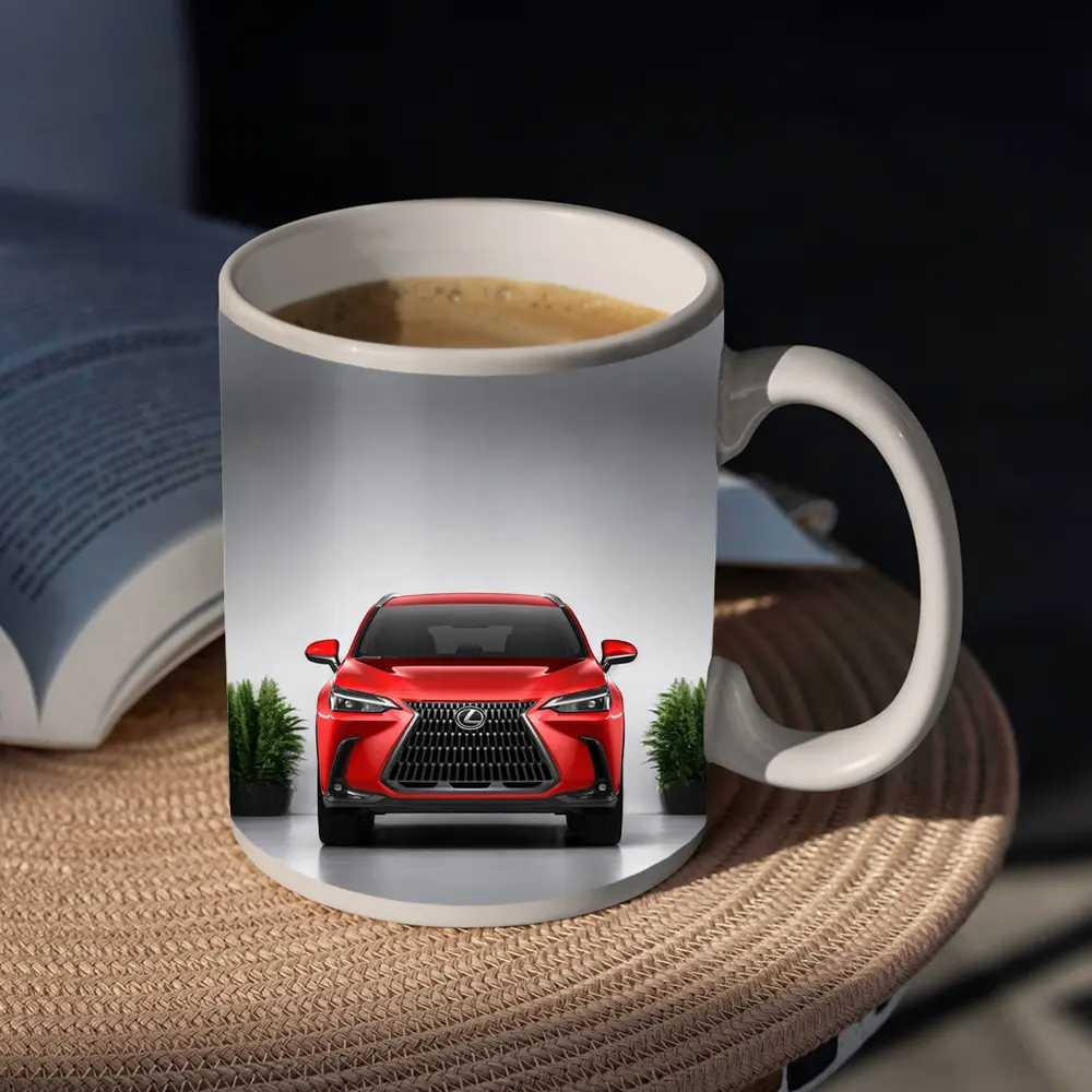 Lexus NX Red SUV Front Studio View – Mugs