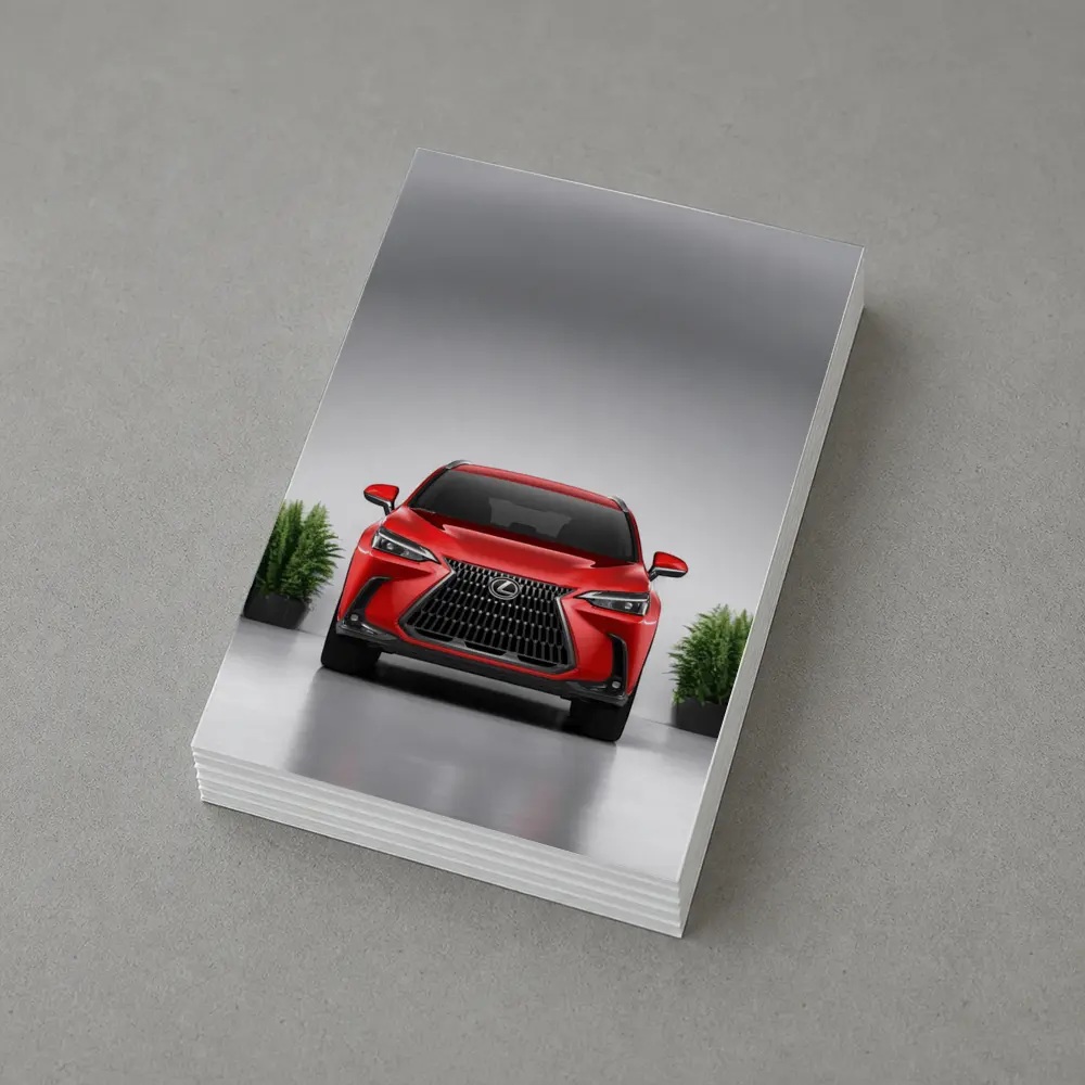 Lexus NX Red SUV Front Studio View – Postcards