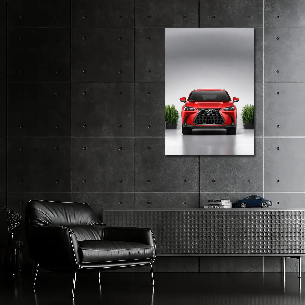 Lexus NX Red SUV Front Studio View – Wall Art
