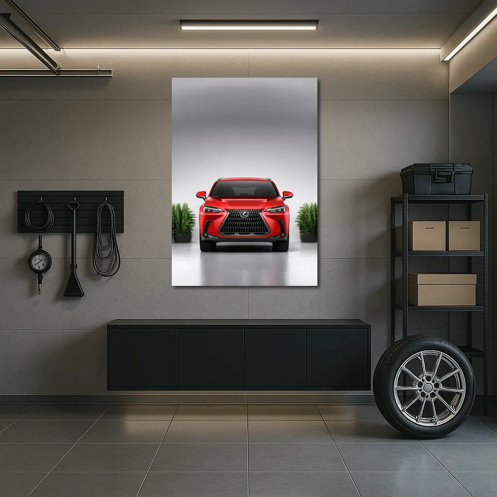 Lexus NX Red SUV Front Studio View – Wall Art
