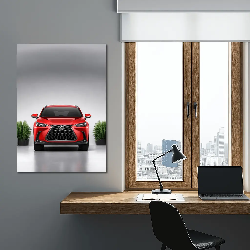 Lexus NX Red SUV Front Studio View – Wall Art