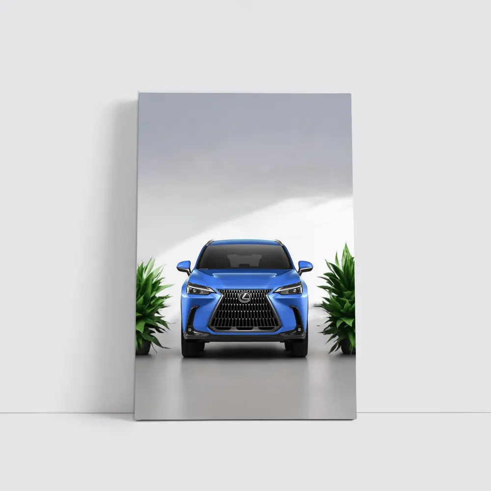 Lexus NX Blue SUV Front View Studio – Wall Art