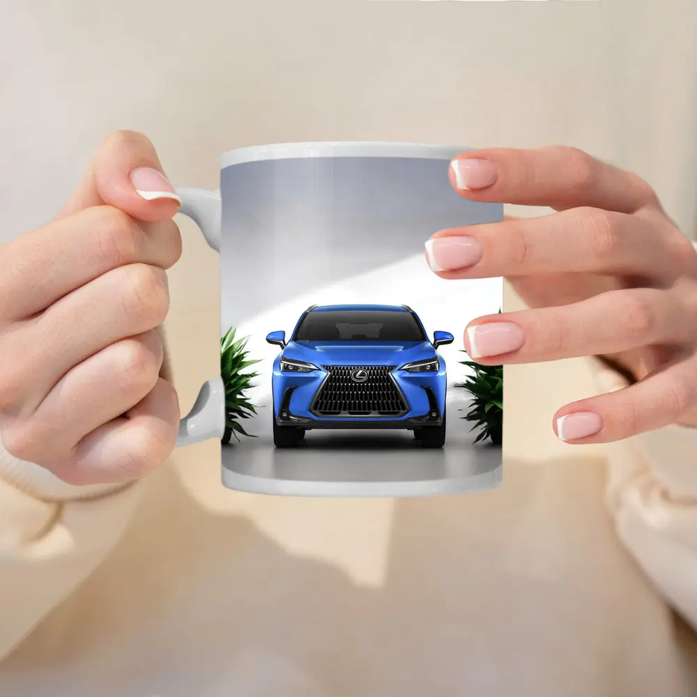 Lexus NX Blue SUV Front View Studio – Mugs
