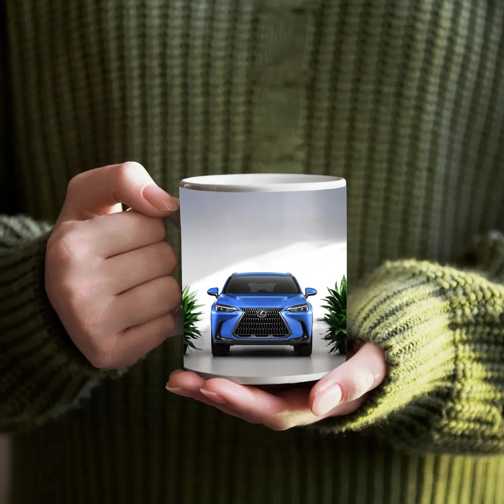 Lexus NX Blue SUV Front View Studio – Mugs