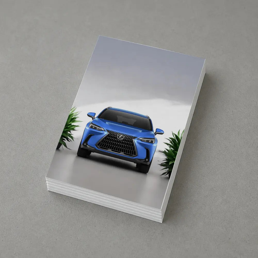 Lexus NX Blue SUV Front View Studio – Postcards