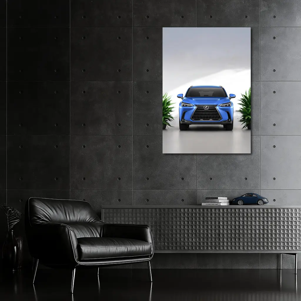 Lexus NX Blue SUV Front View Studio – Wall Art