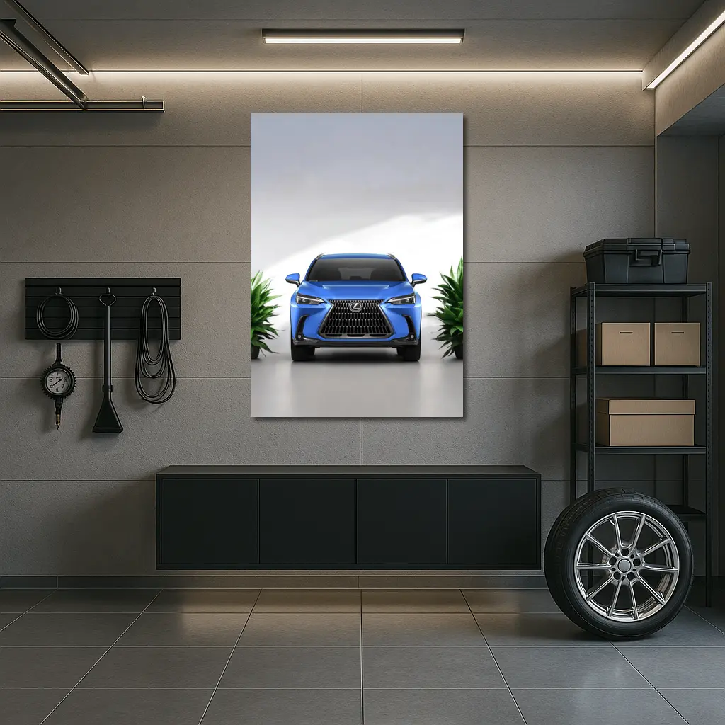 Lexus NX Blue SUV Front View Studio – Wall Art