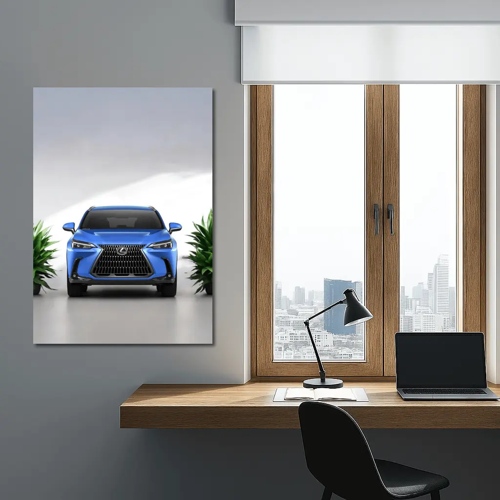 Lexus NX Blue SUV Front View Studio – Wall Art