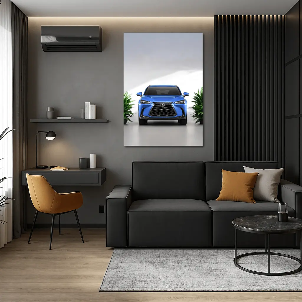 Lexus NX Blue SUV Front View Studio – Wall Art