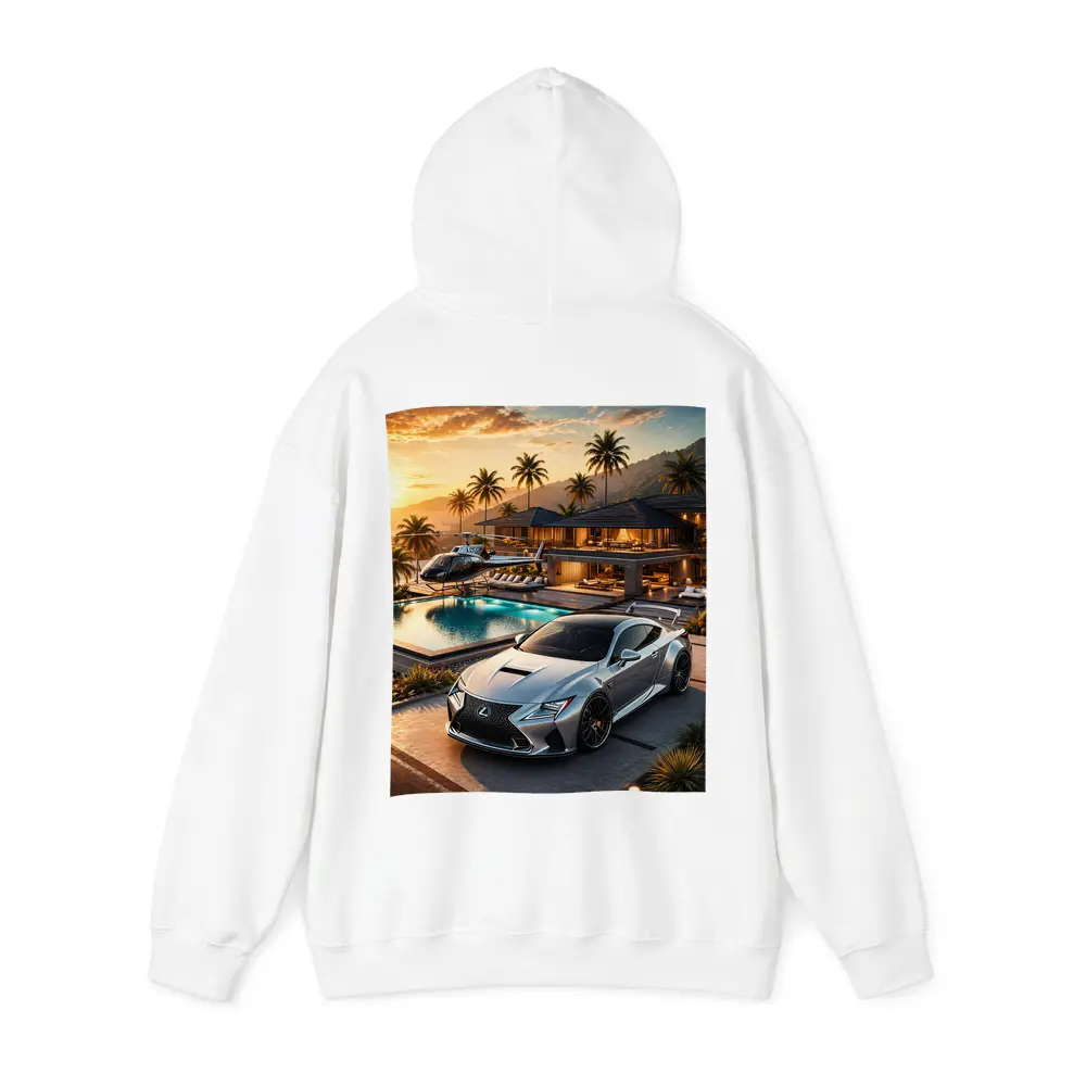 Lexus RC F Silver Luxury Villa Sunset – Hoodies