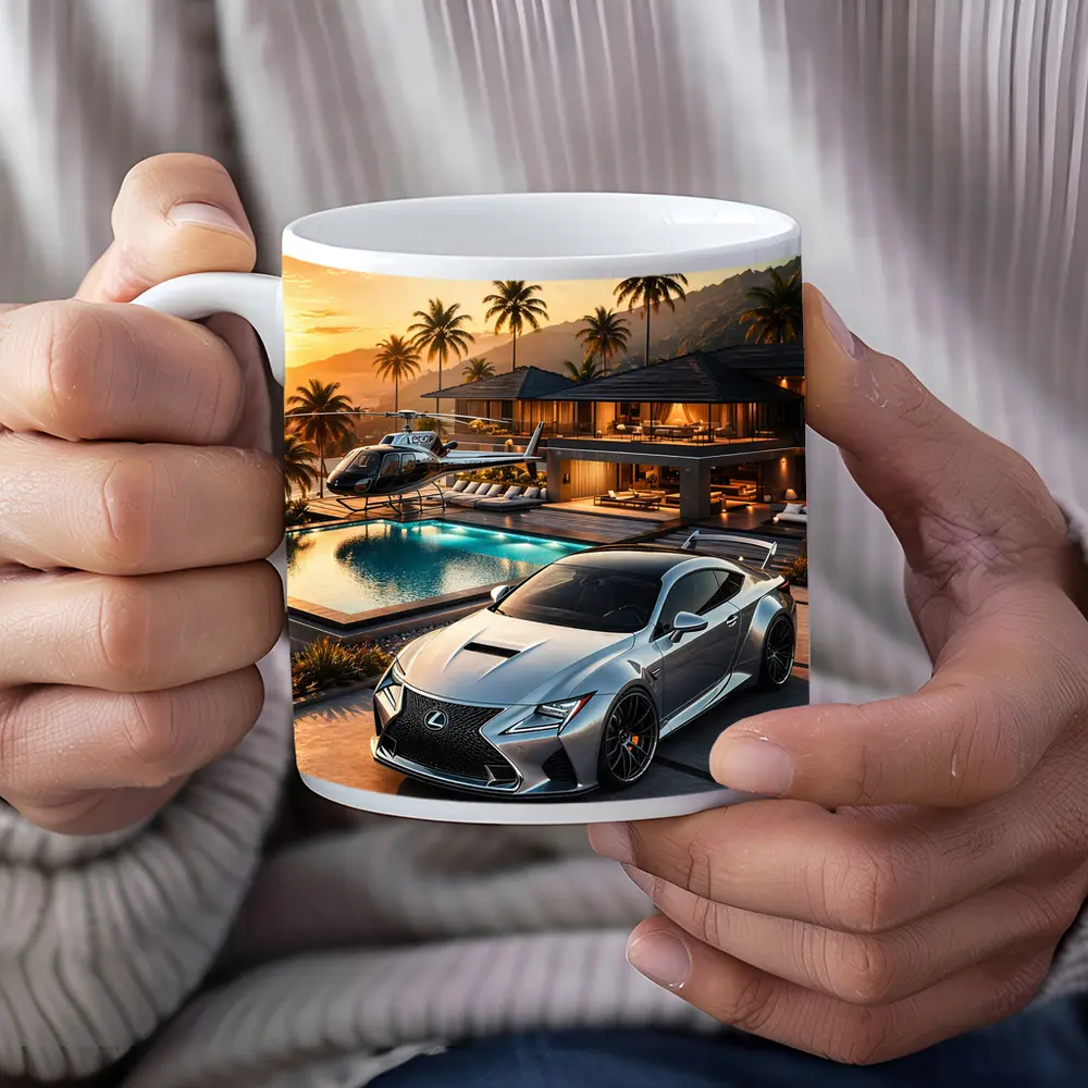 Lexus RC F Silver Luxury Villa Sunset – Mugs