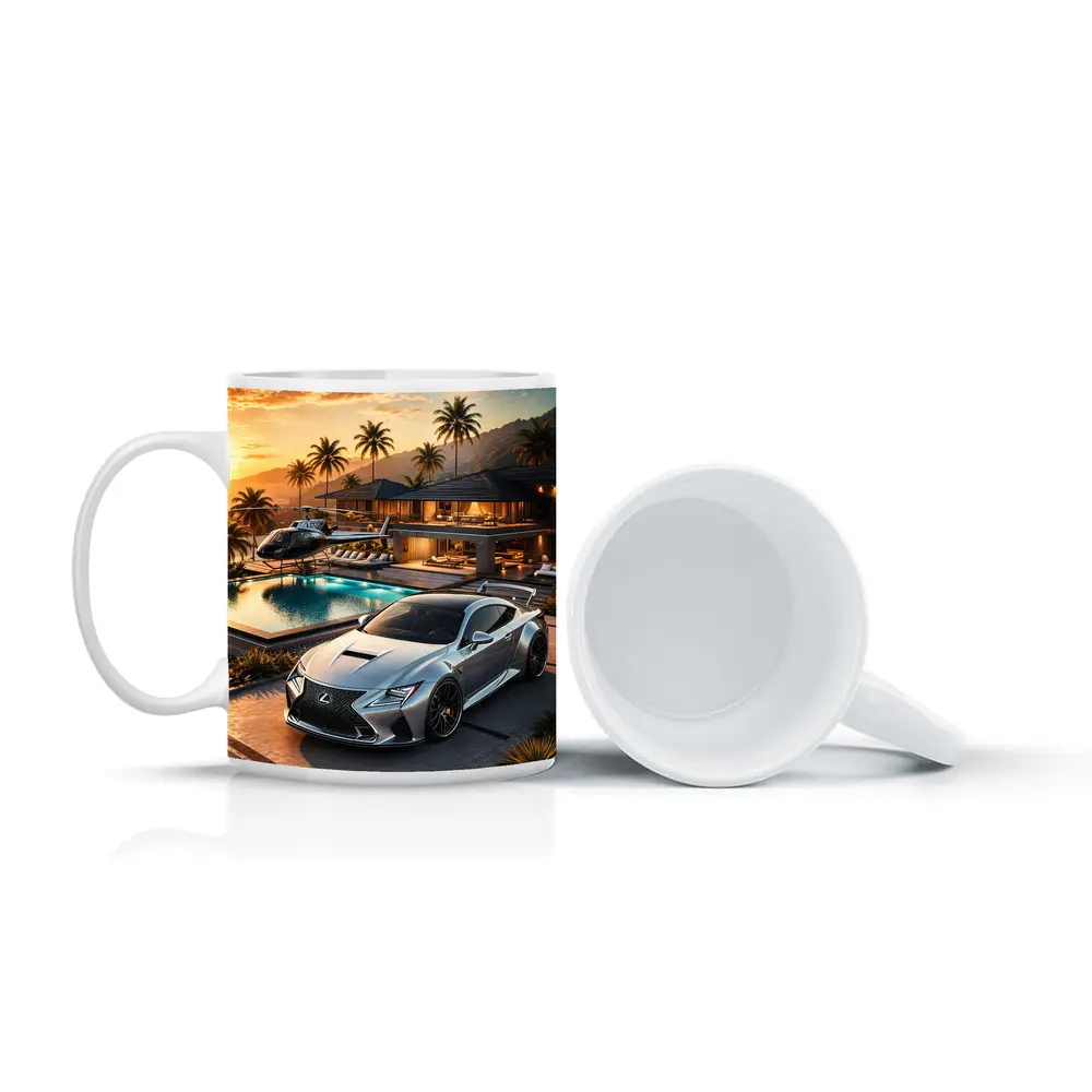 Lexus RC F Silver Luxury Villa Sunset – Mugs