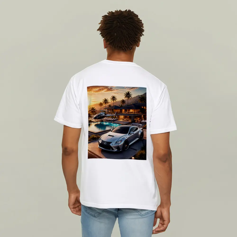 Lexus RC F Silver Luxury Villa Sunset – T-Shirts
