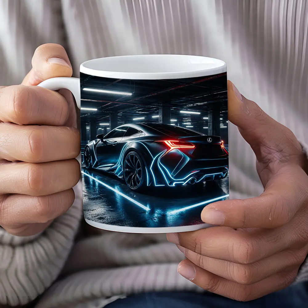 Lexus LC Neon Glow Dark Parking Garage – Mugs