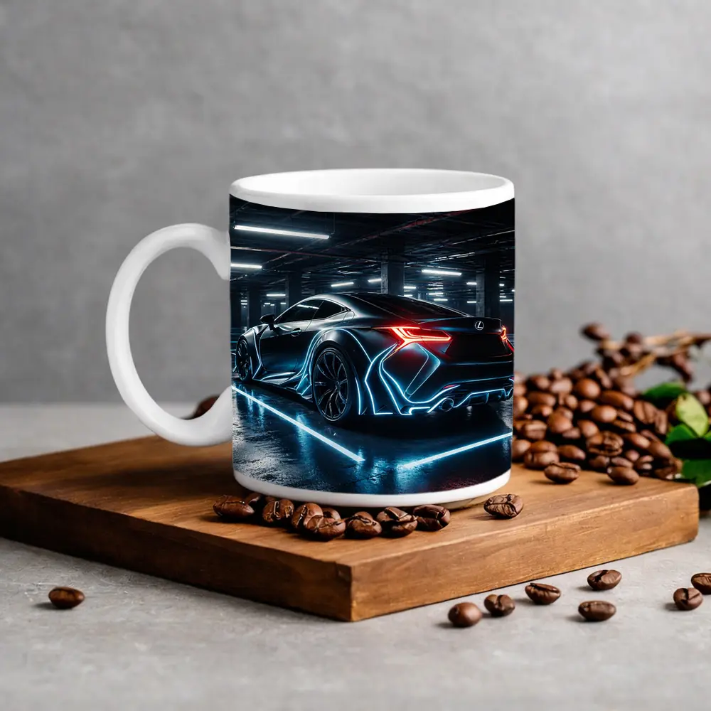 Lexus LC Neon Glow Dark Parking Garage – Mugs
