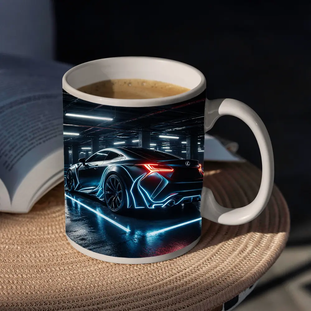 Lexus LC Neon Glow Dark Parking Garage – Mugs