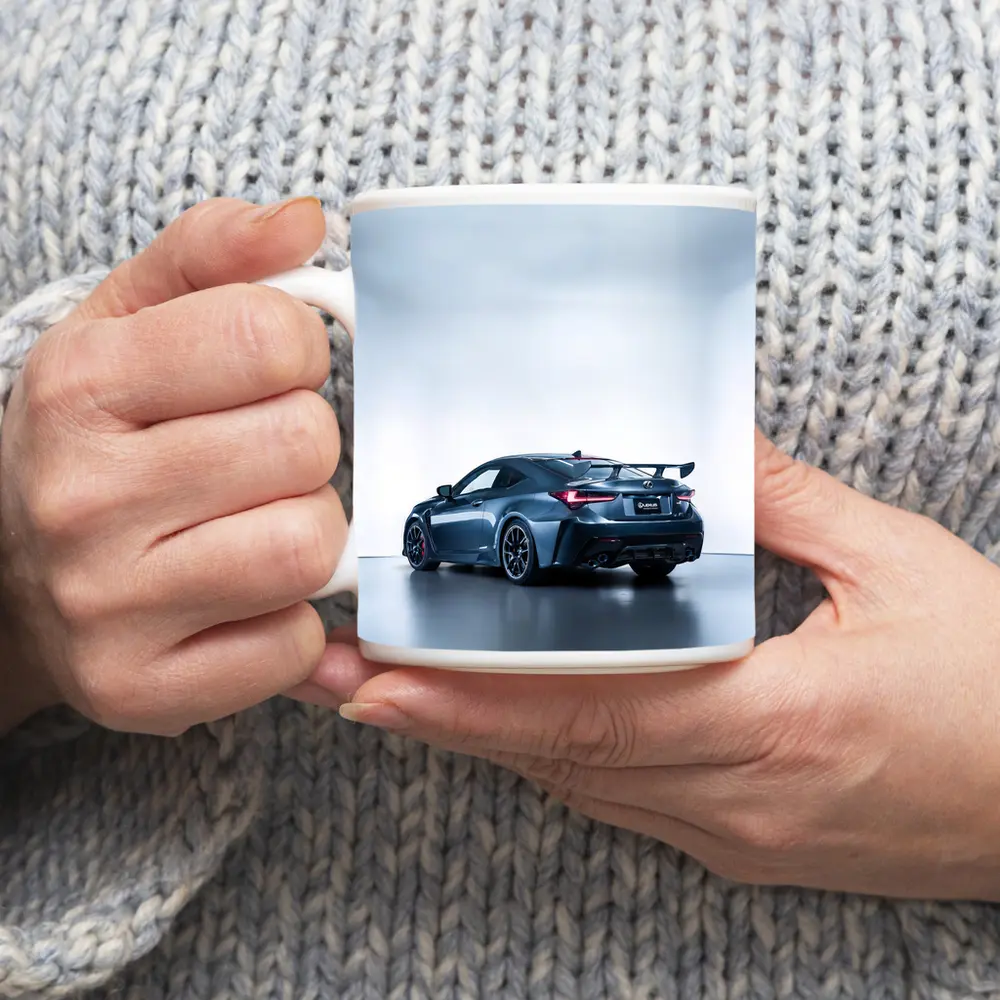 Lexus RC F Coupe White Studio Background – Mugs
