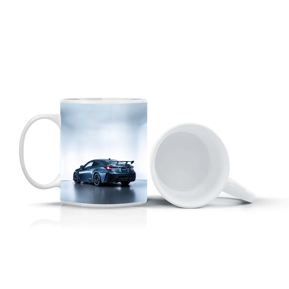 Lexus RC F Coupe White Studio Background – Mugs