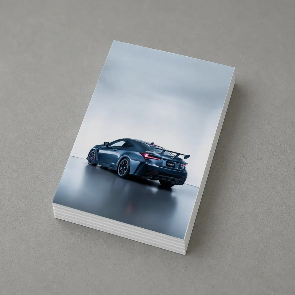 Lexus RC F Coupe White Studio Background – Postcards