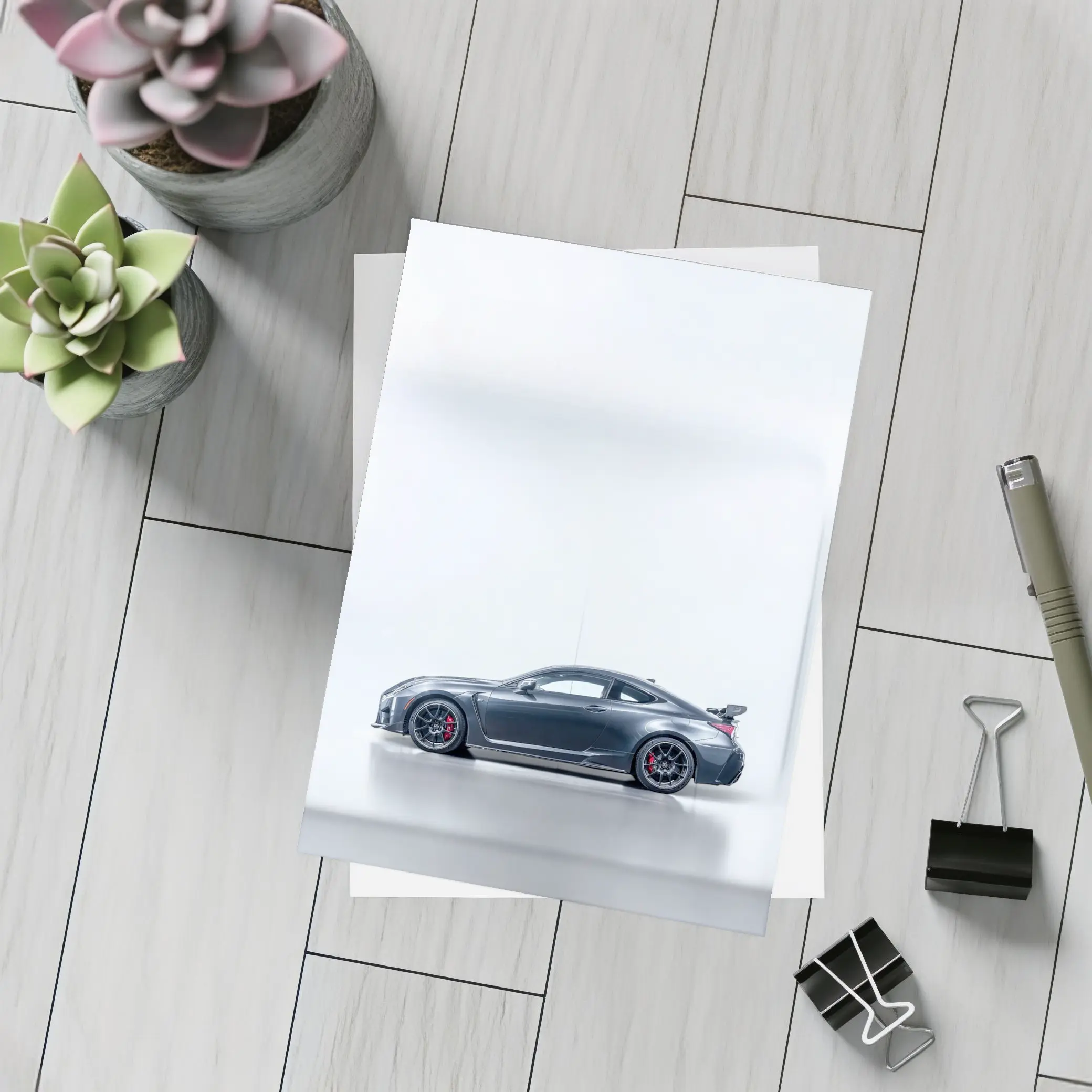 Lexus RC F Dark Gray Studio Side Profile – Postcards