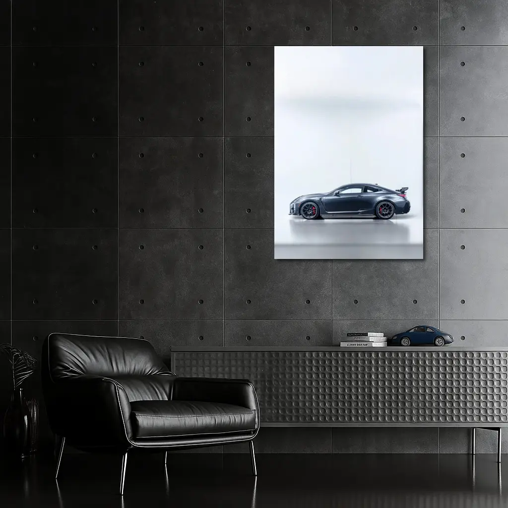 Lexus RC F Dark Gray Studio Side Profile – Wall Art