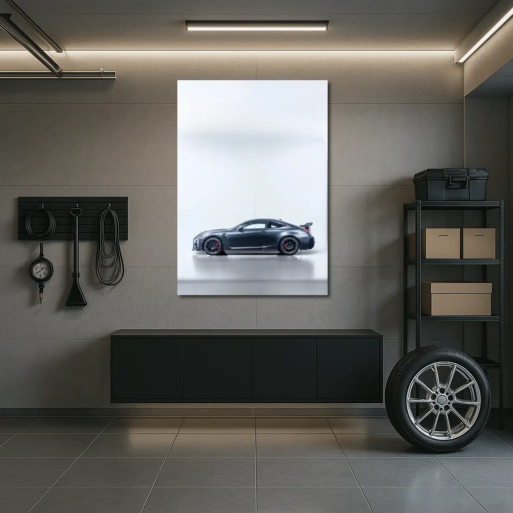 Lexus RC F Dark Gray Studio Side Profile – Wall Art