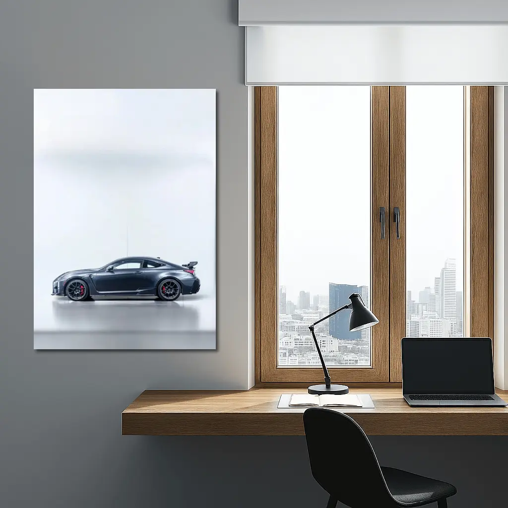 Lexus RC F Dark Gray Studio Side Profile – Wall Art