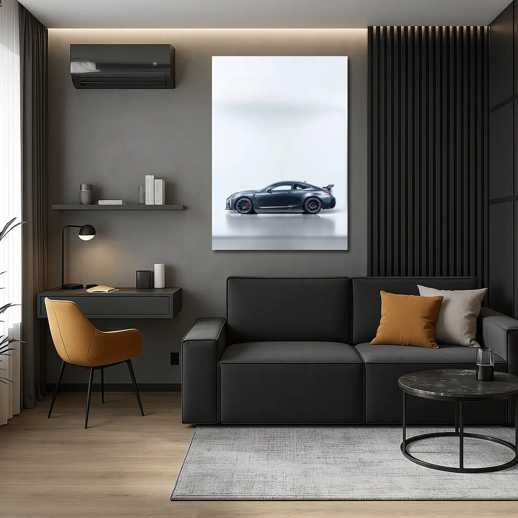 Lexus RC F Dark Gray Studio Side Profile – Wall Art
