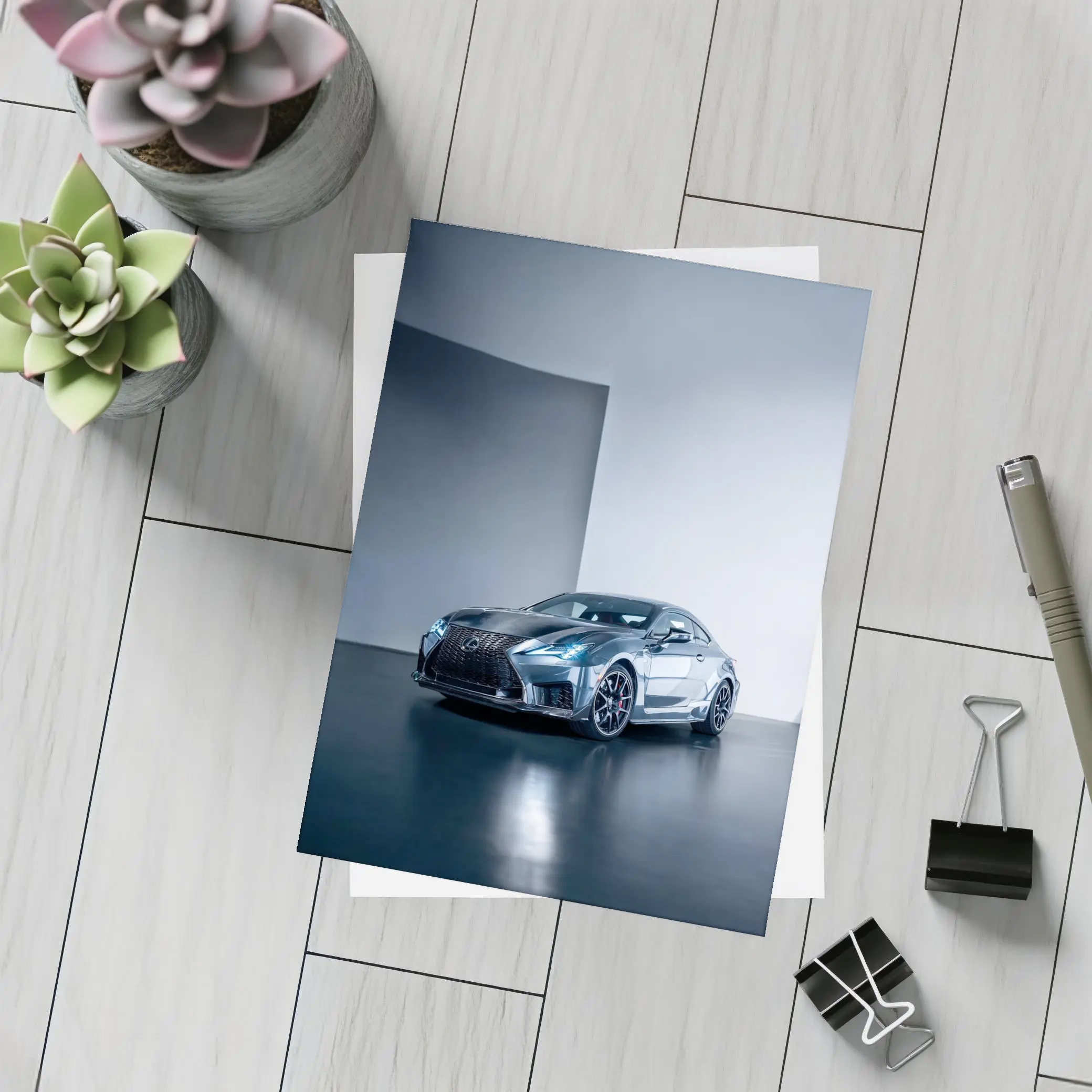 Lexus RC F Coupe Studio Gray Background – Postcards