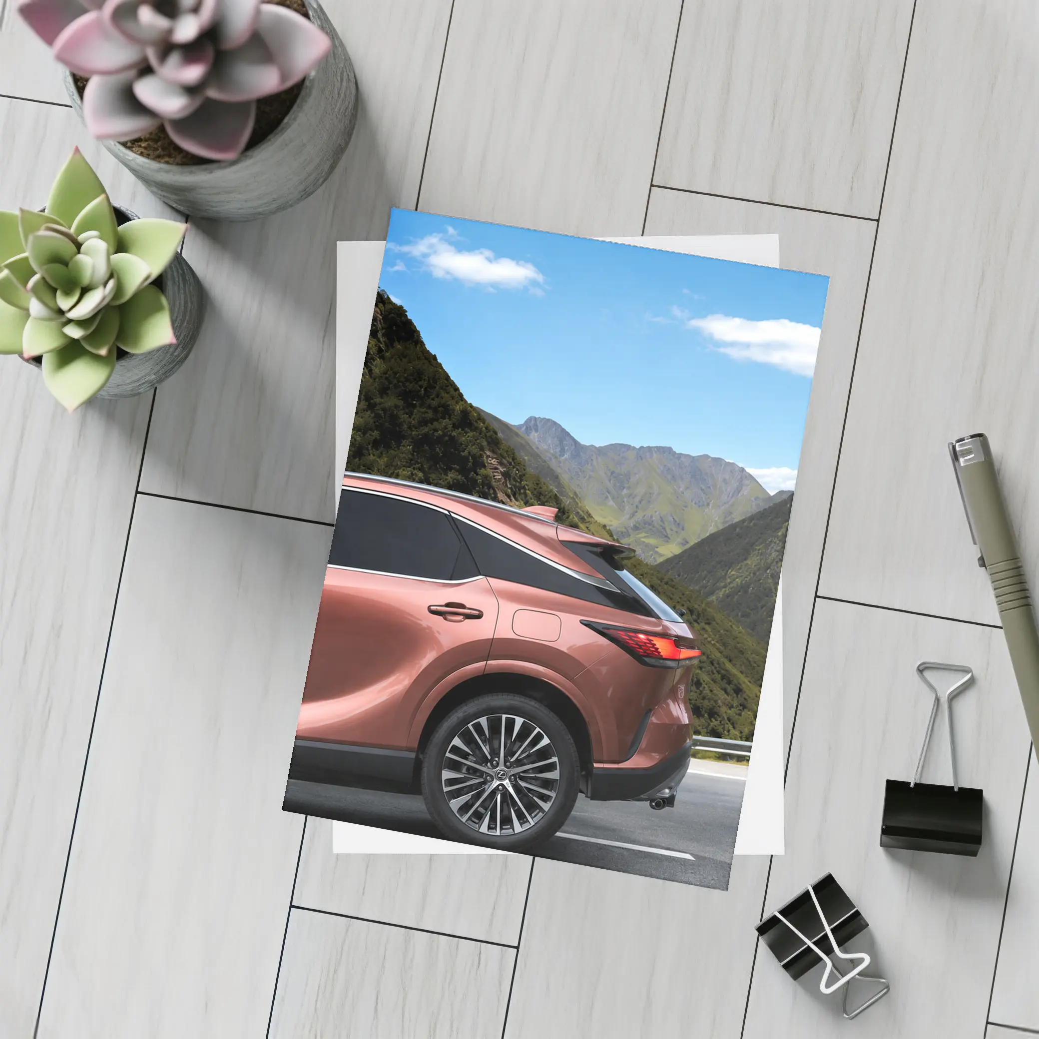 Lexus RX Copper SUV Mountain Road Drive – Postcards