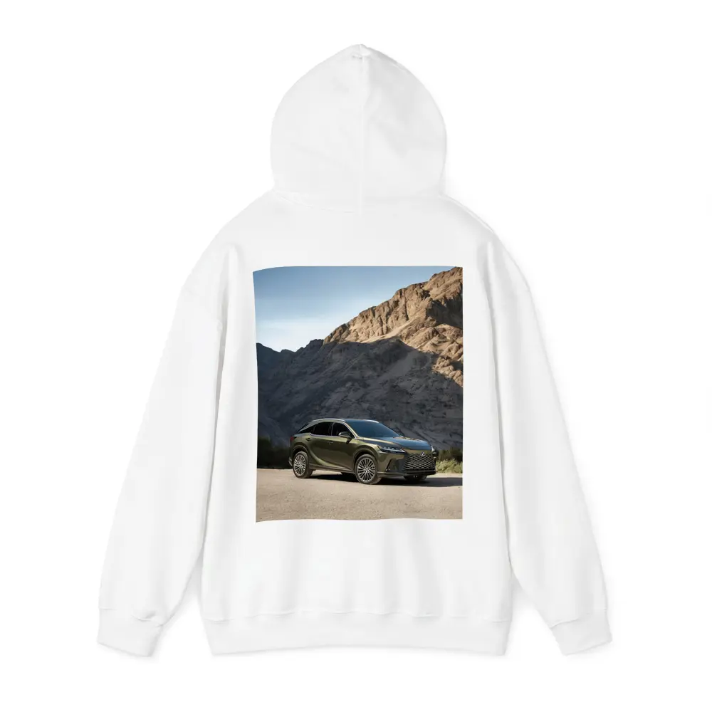 Lexus RX Green SUV Mountain Desert Setting – Hoodies