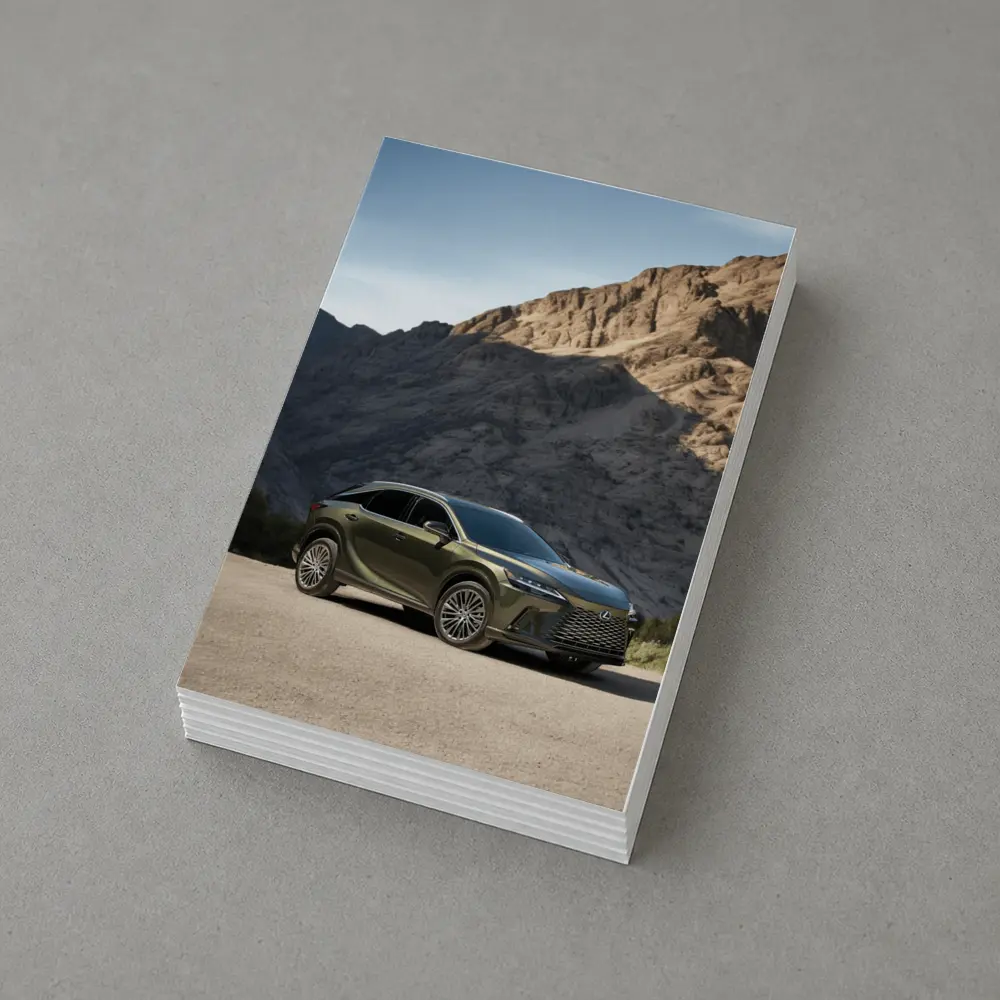 Lexus RX Green SUV Mountain Desert Setting – Postcards