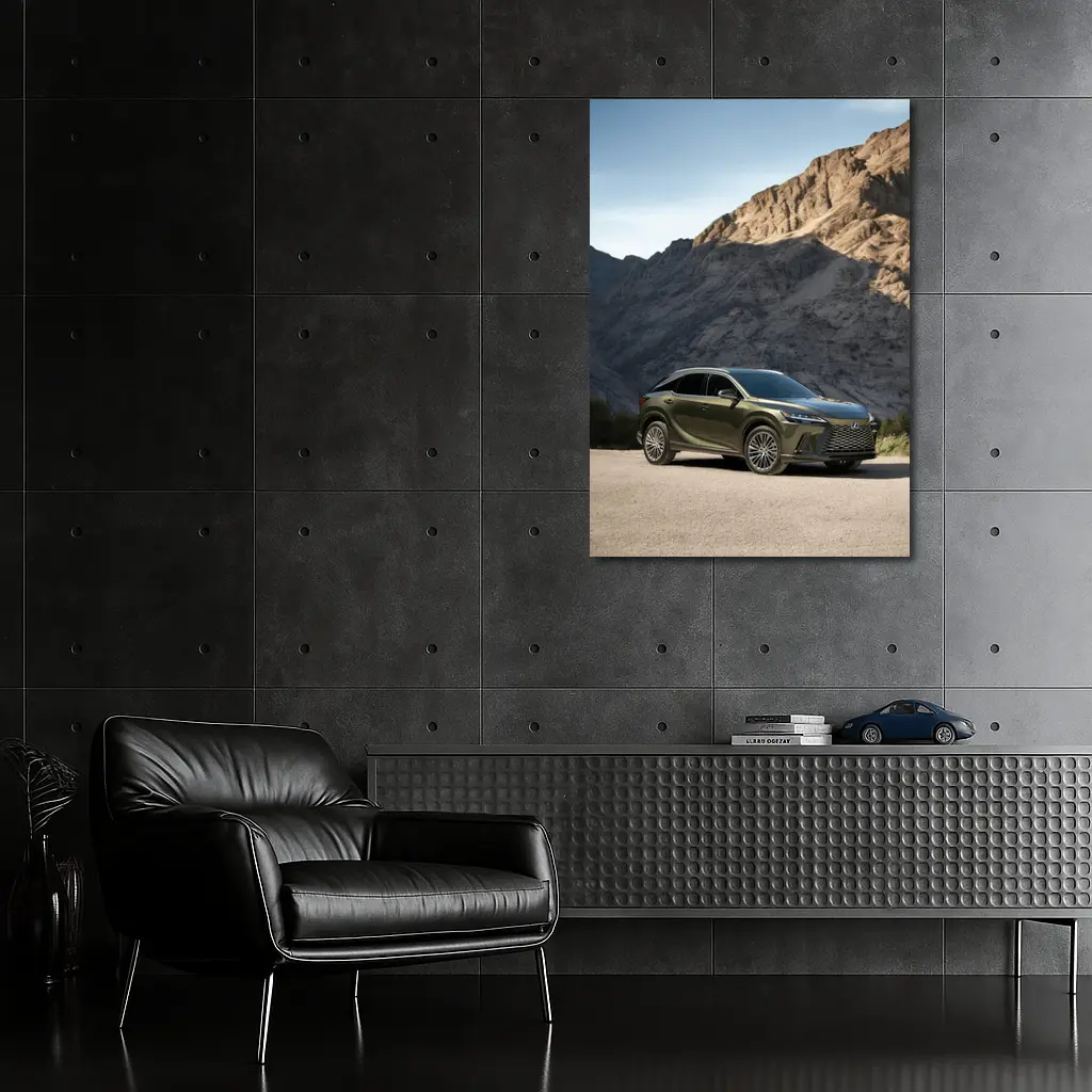 Lexus RX Green SUV Mountain Desert Setting – Wall Art
