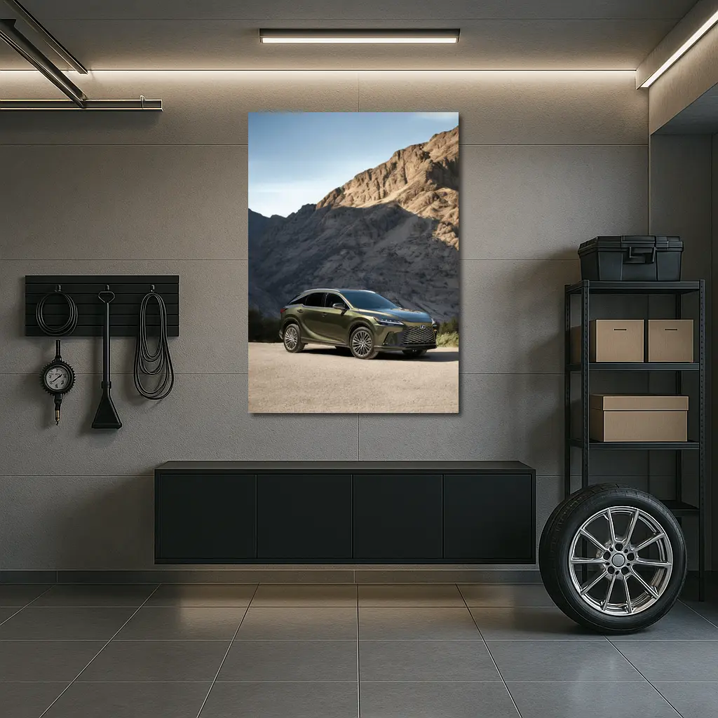 Lexus RX Green SUV Mountain Desert Setting – Wall Art