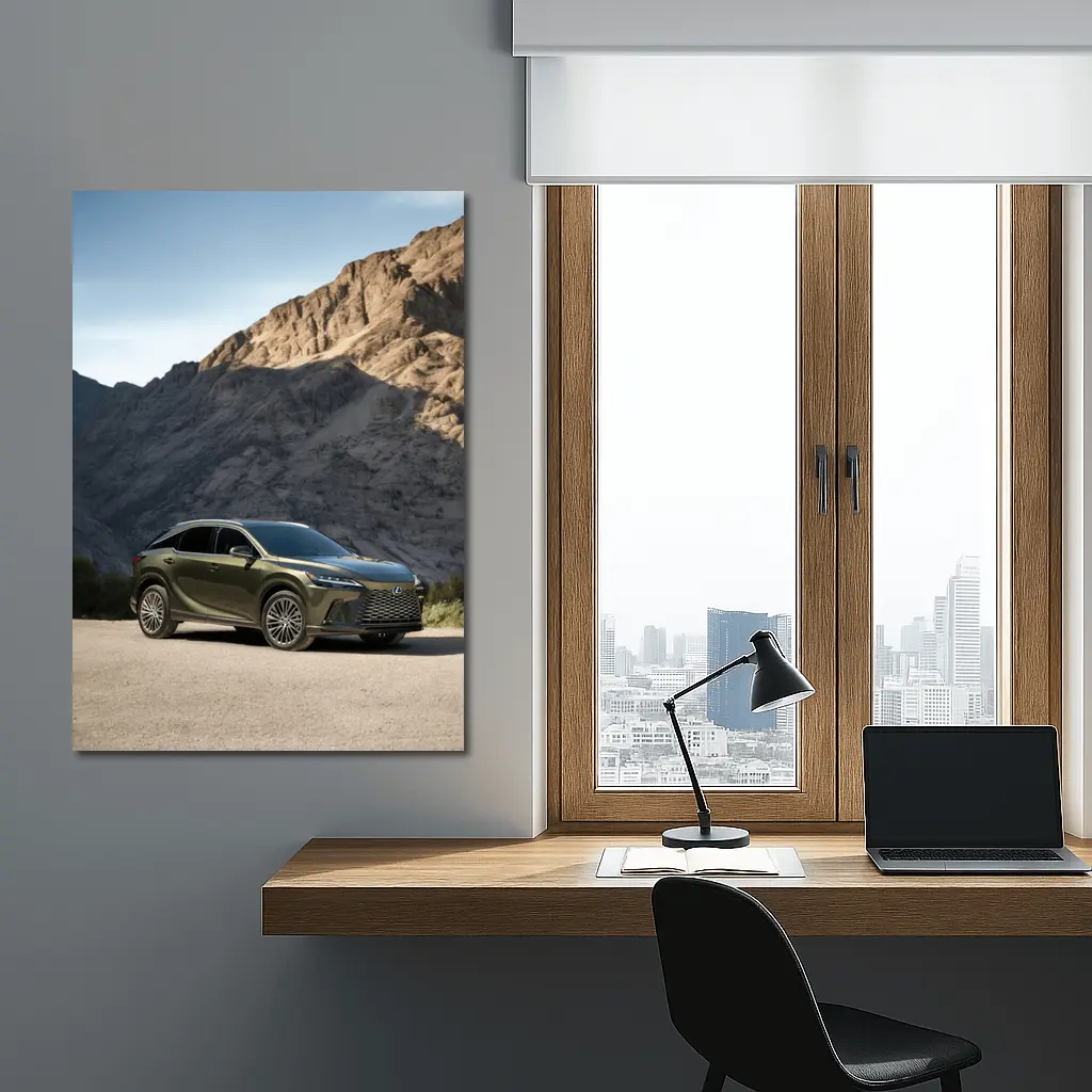 Lexus RX Green SUV Mountain Desert Setting – Wall Art