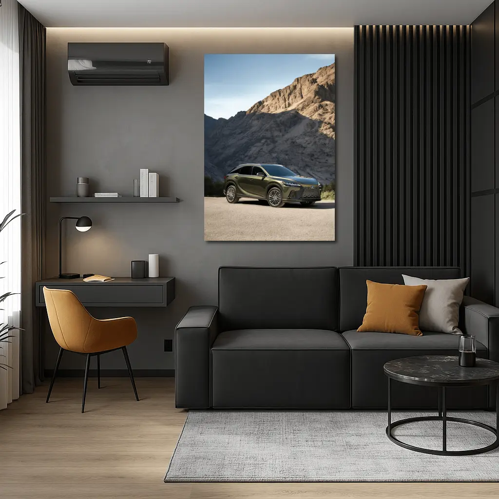 Lexus RX Green SUV Mountain Desert Setting – Wall Art