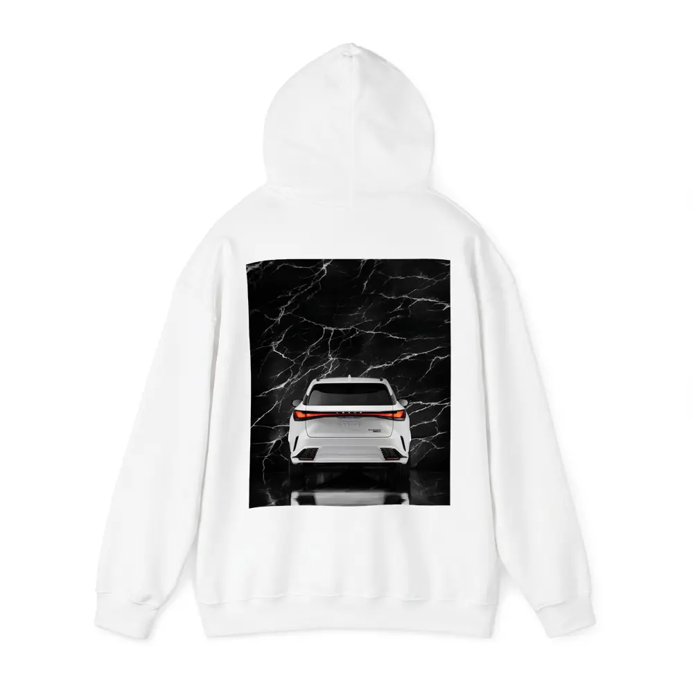 Lexus RX White SUV Black Marble Background – Hoodies