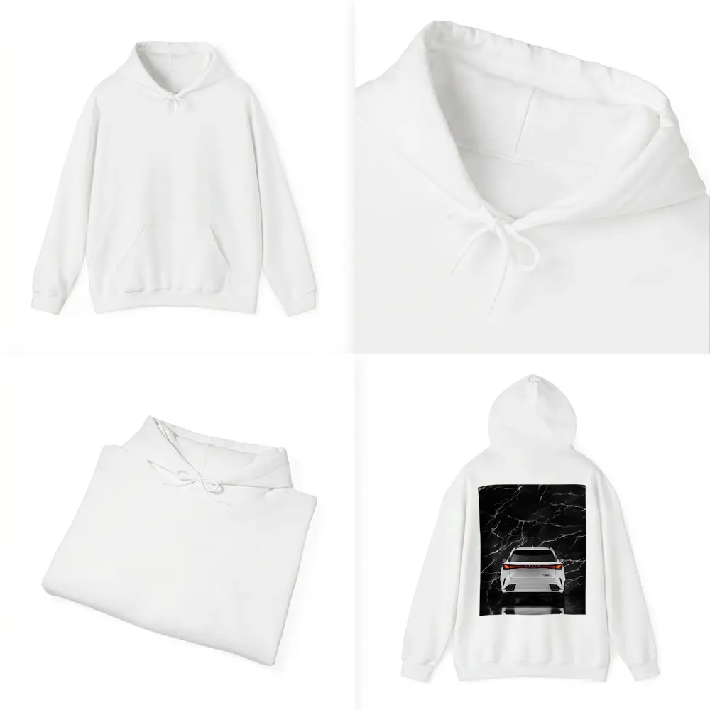 Lexus RX White SUV Black Marble Background – Hoodies