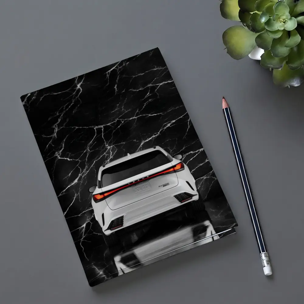 Lexus RX White SUV Black Marble Background – Notebooks