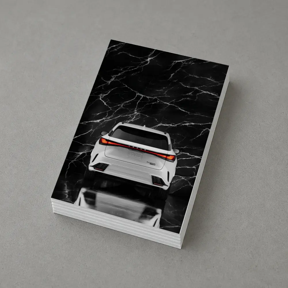Lexus RX White SUV Black Marble Background – Postcards