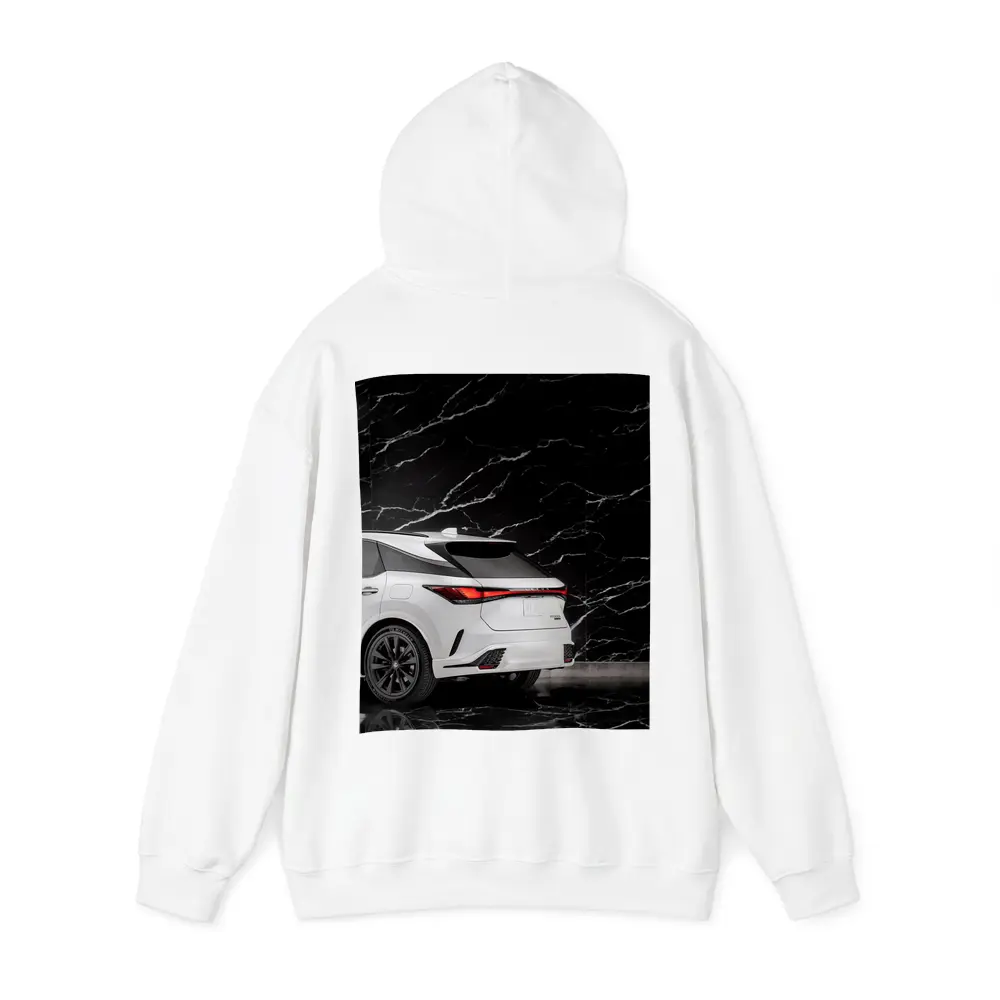 Lexus RX White SUV Black Marble Background – Hoodies