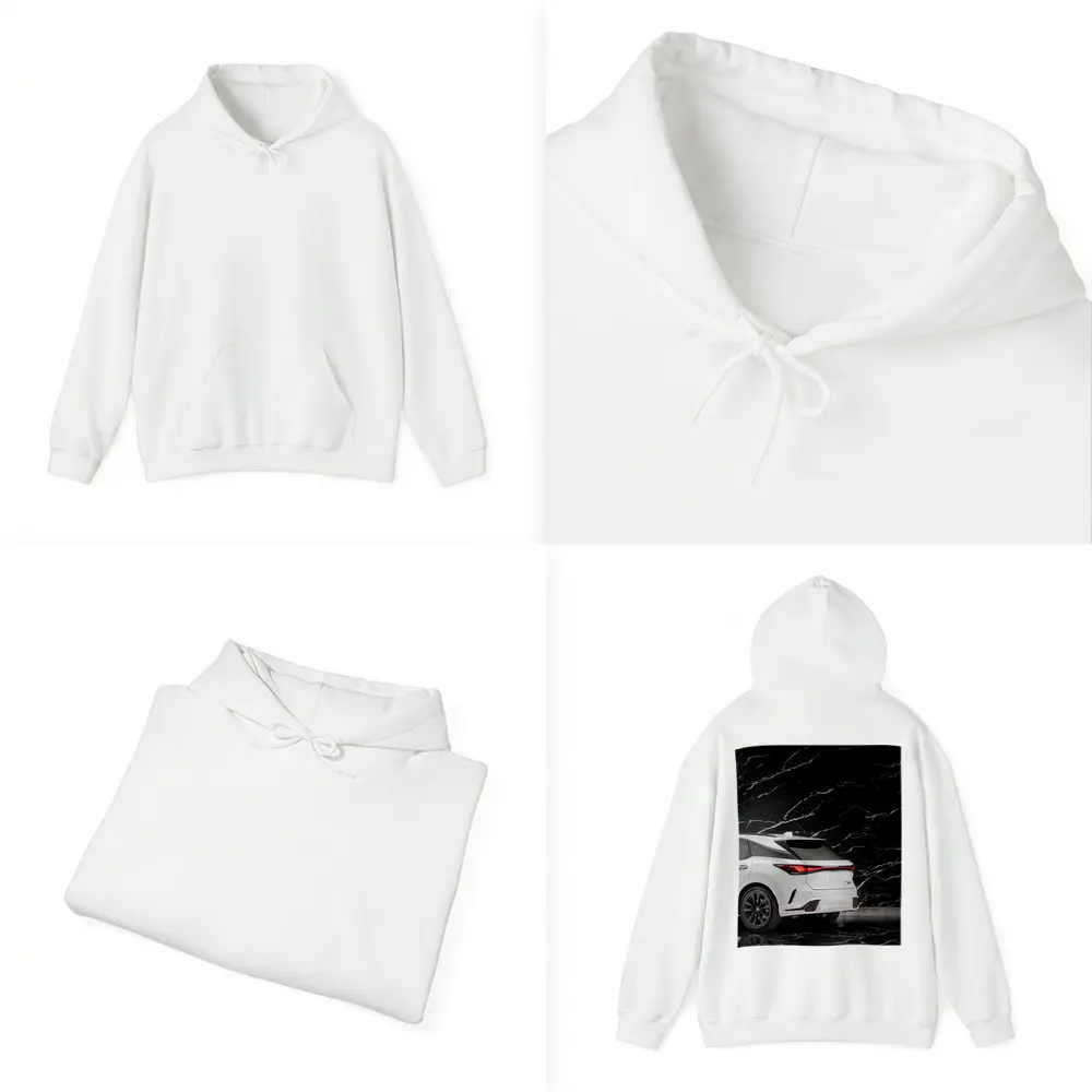 Lexus RX White SUV Black Marble Background – Hoodies