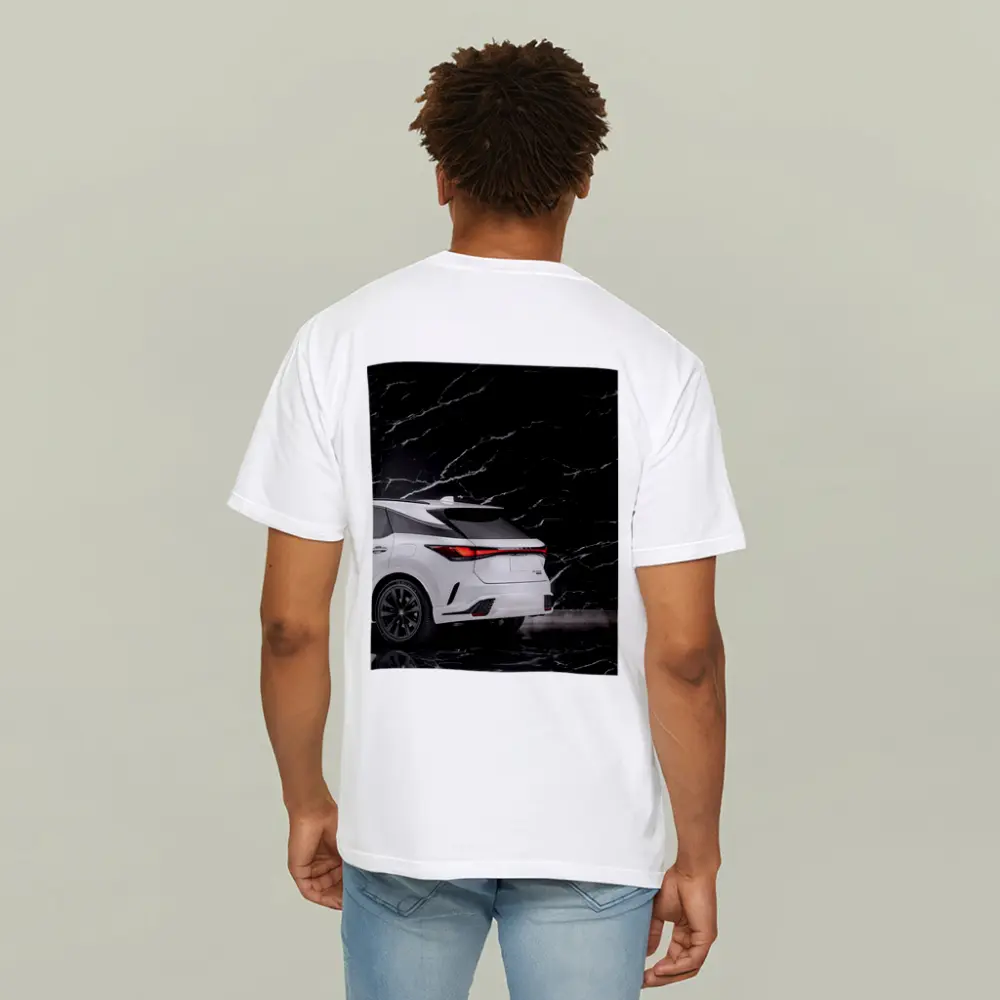 Lexus RX White SUV Black Marble Background – T-Shirts