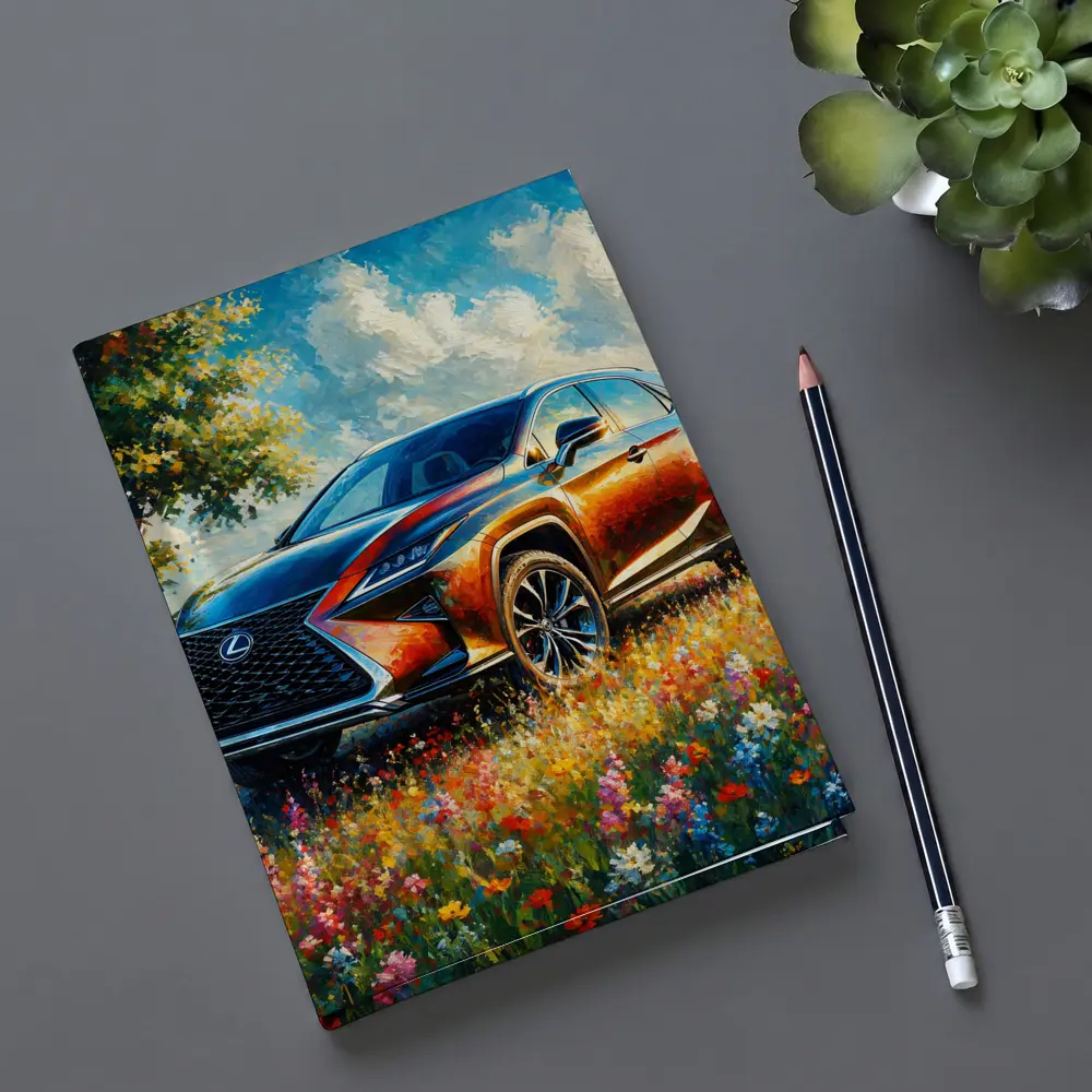Lexus RX SUV Oil Painting Wildflower Field – Notebooks