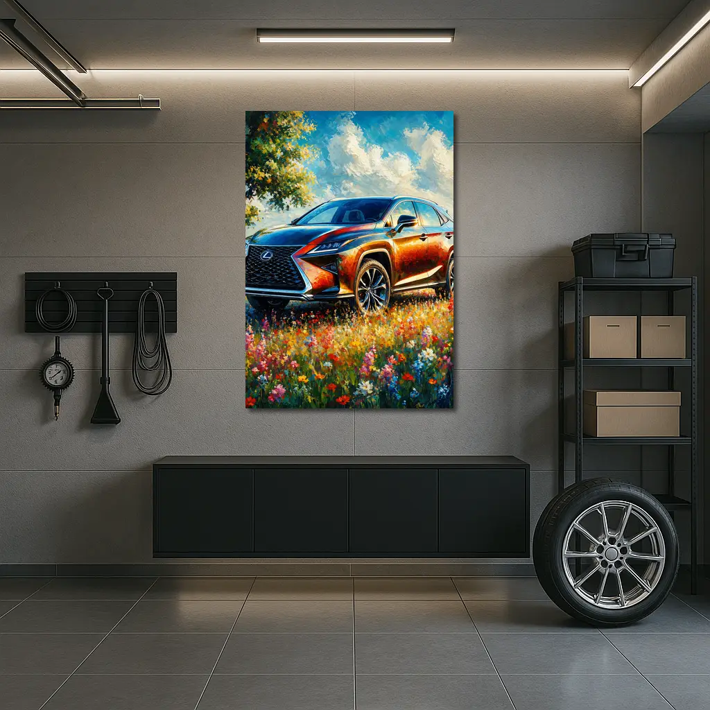 Lexus RX SUV Oil Painting Wildflower Field – Wall Art