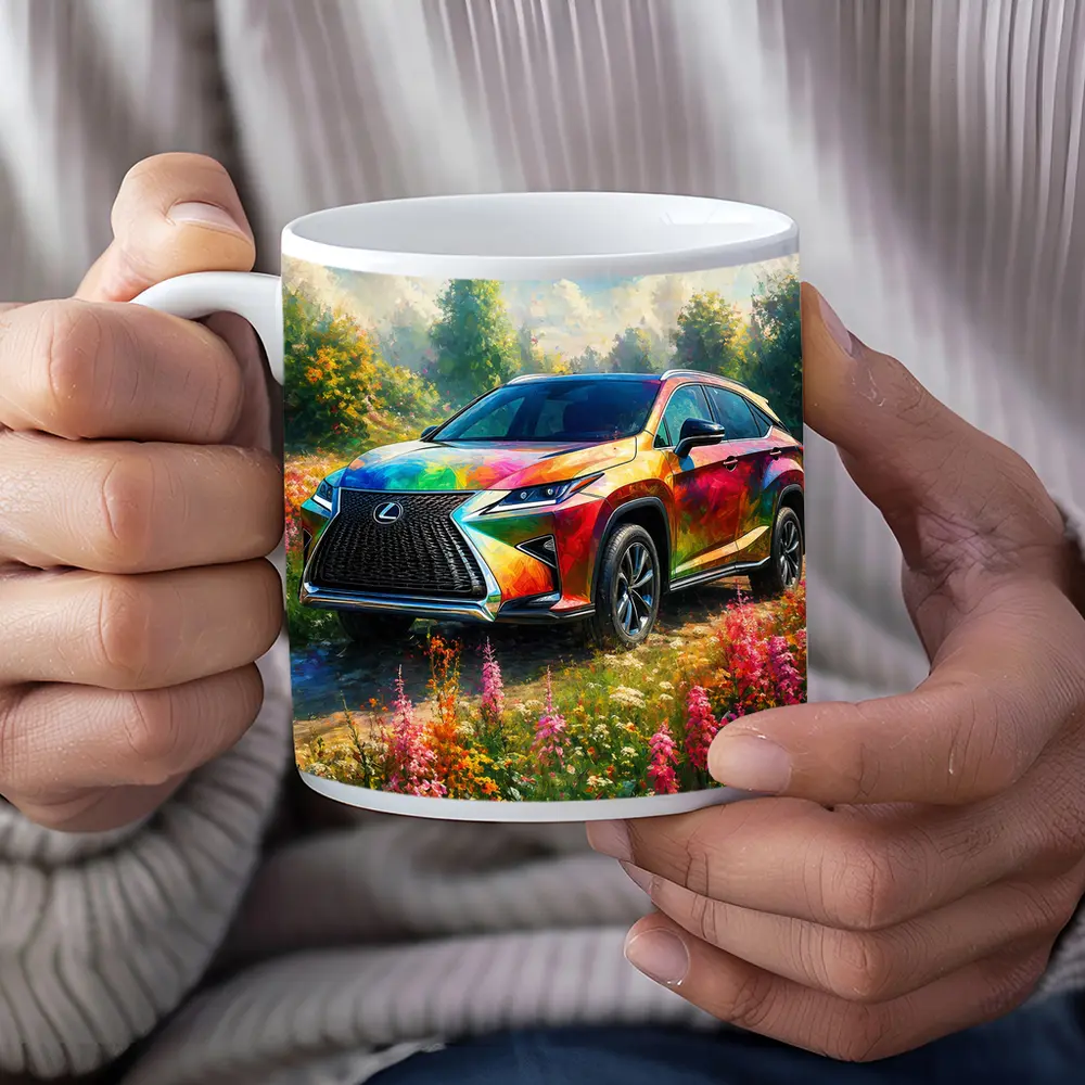 Lexus RX Colorful Art Floral Meadow – Mugs