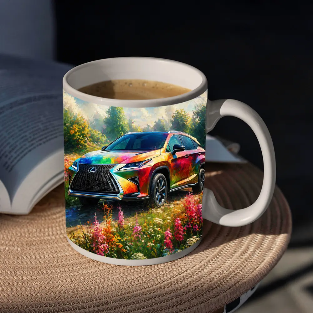 Lexus RX Colorful Art Floral Meadow – Mugs