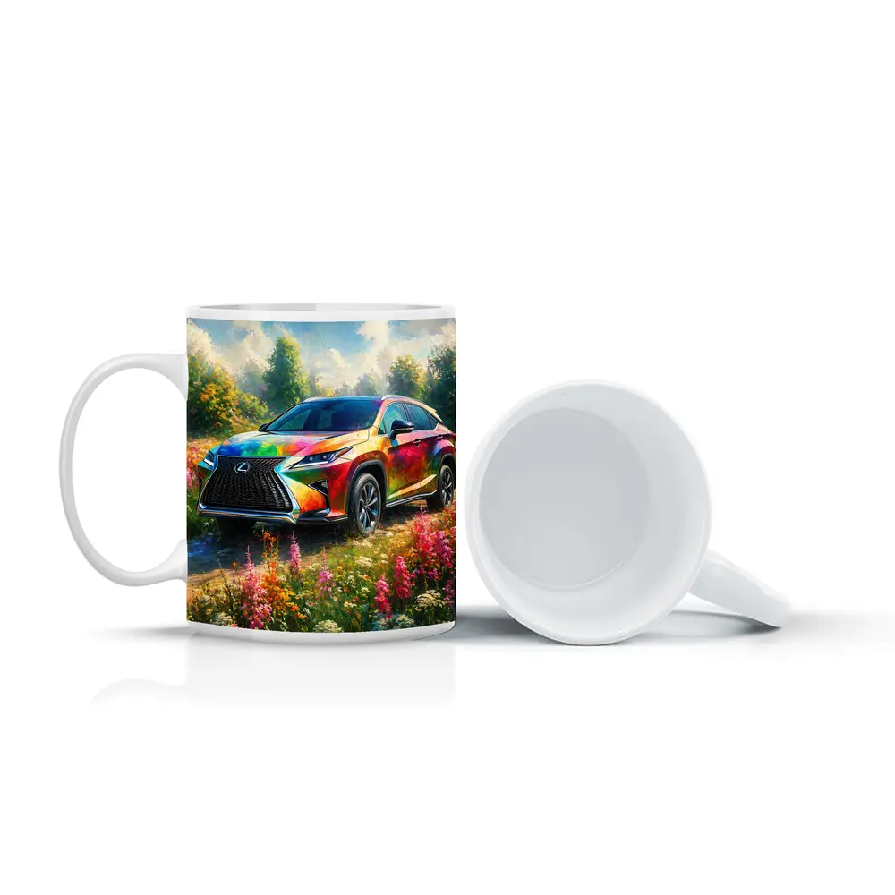Lexus RX Colorful Art Floral Meadow – Mugs