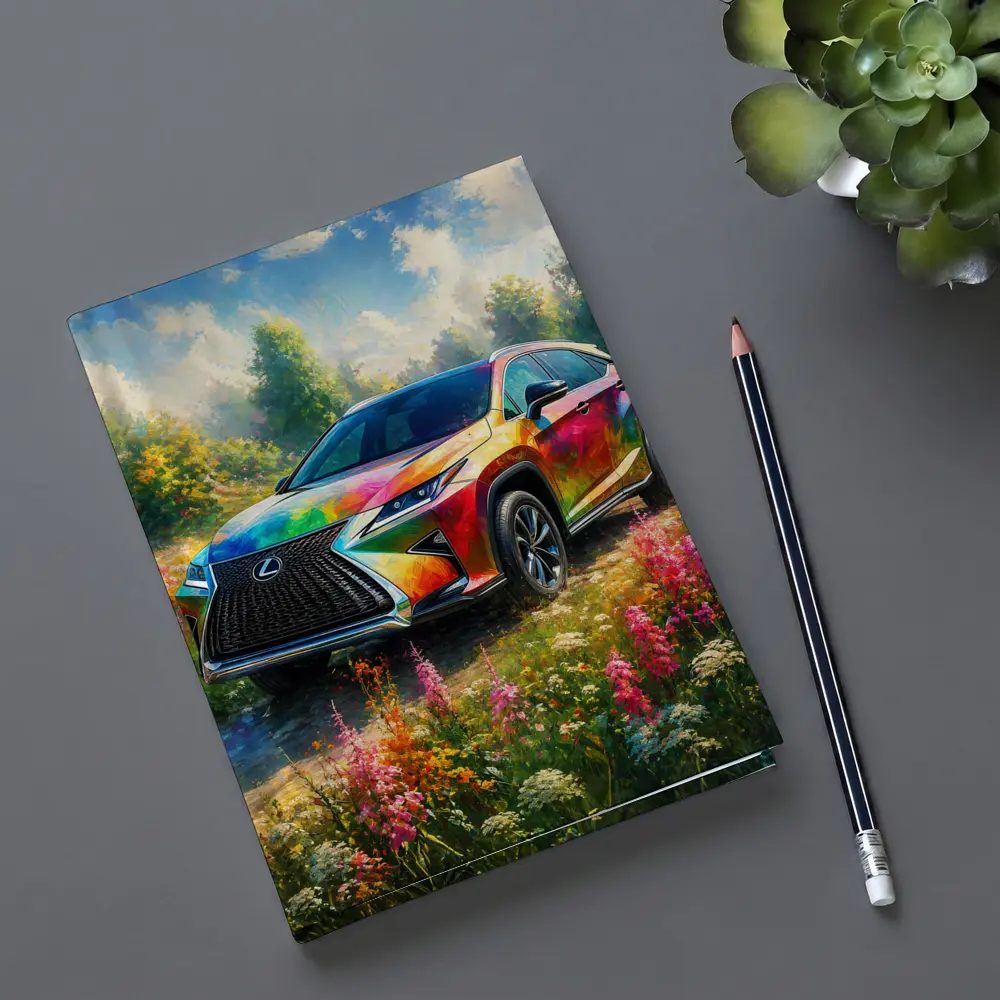 Lexus RX Colorful Art Floral Meadow – Notebooks